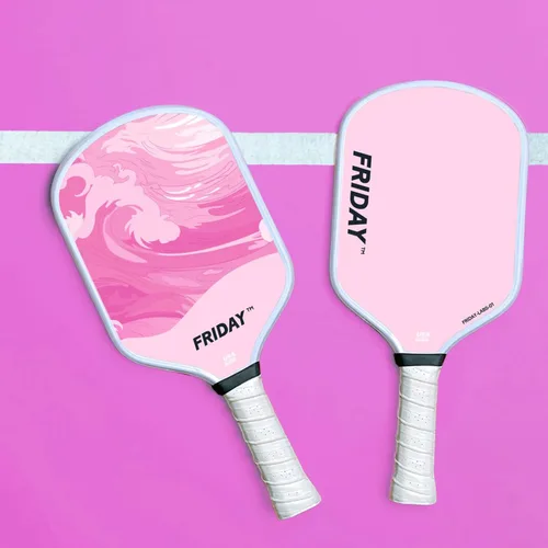 Vista 3 de Pala de pickleball Friday, aprobada por USA Pickleball, fibra de carbono duradera, diseño de cuerpo único termoformado, núcleo de panal, superficie