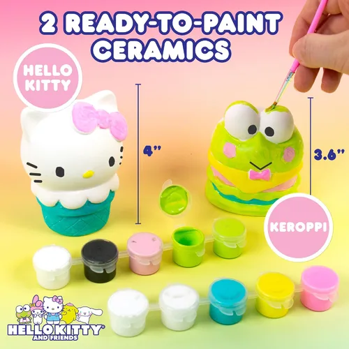 Vista 7 de Horizon Group USA Pinta tu propio kit de figuras, proyecto de arte de bricolaje para niños, Hello Kitty y amigos, mediano (paquete de 4)