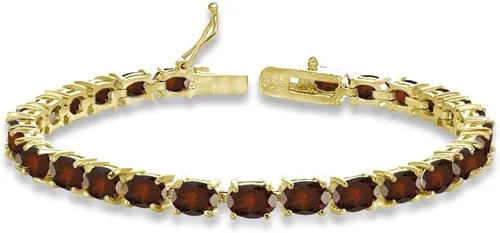 Vista 22 de B. BRILLIANT Pulsera para mujer, pulsera de piedra natal, 0.236 x 0.157 pulgadas, de corte ovalado, auténtica o sintética, pulseras de plata de ley