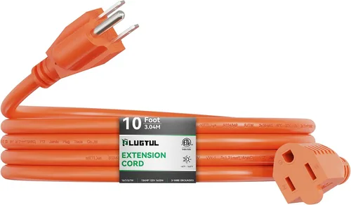 Vista 11 de Cable de extensión para exteriores de 6 pies Cable de extensión de 3 clavijas de calibre 16/3, 13A 1625 W SJTW, certificación ETL, ideal