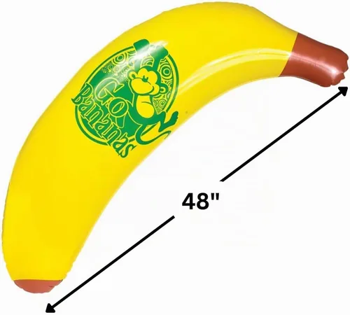 Vista 2 de Rhode Island Novelty Plátano inflable gigante de 48" Uno por pedido
