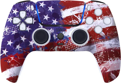 Vista 25 de ProControllers LLC Custom Wireless Controller for PS5 - Hand Airbrushed & Multiple Designs Available (Alligator)