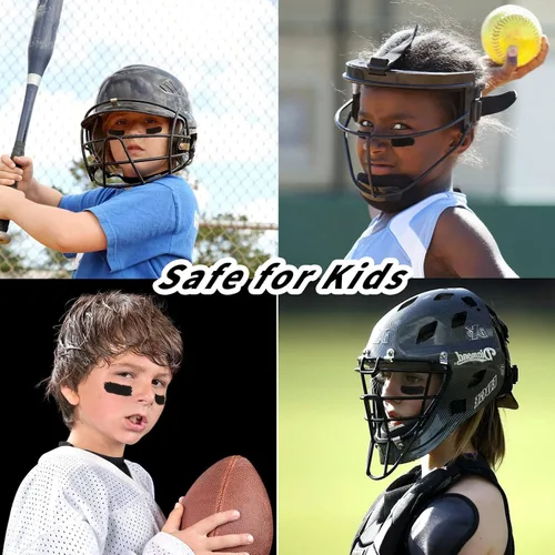 Vista 5 de MEICOLY Pintura facial negra, barra negra para ojos para deportes, béisbol, softbol, fútbol americano, lacrosse, fácil de colorear atletas
