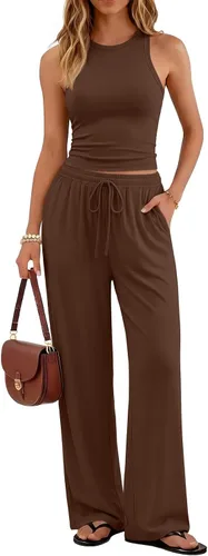 Vista 16 de Trendy Queen Conjunto de descanso de 2 piezas de verano para mujer 2026 Negro