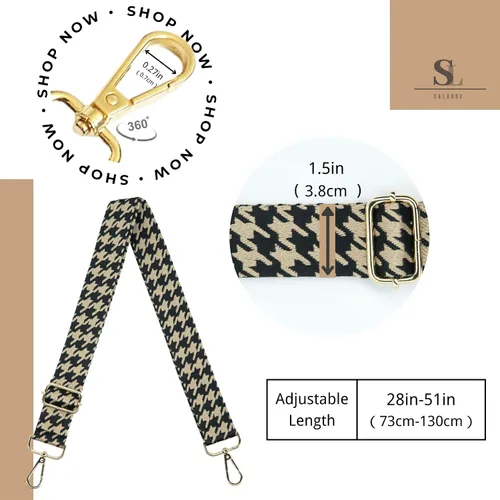 Vista 157 de S&loyoe Correas de repuesto para bolso, correa ajustable para bolsa cruzada, correas de guitarra anchas para bolsos de 1.5 pulgadas