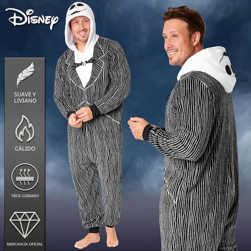 Vista 5 de Disney Pijamas de Stitch para Mujeres - Pijamas Mullidos de Minnie Mouse Eeyore Maléfica Ropa de Descanso - Regalos de Stitch Negro Jack Skellington