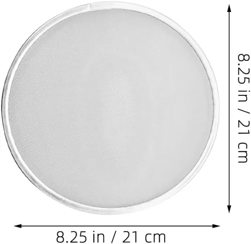 Vista 2 de Protector contra salpicaduras para freidora de aire de 8.3 in, acero inoxidable, cubierta antigrasa, protector de salpicaduras de cocina, protector
