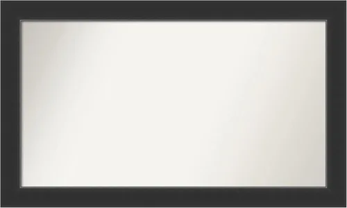 Vista 303 de Amanti Art Espejo personalizado, espejo de baño negro Astor, espejo de pared o espejo de tocador de baño sobre el fregadero (25 x 25 pulgadas)