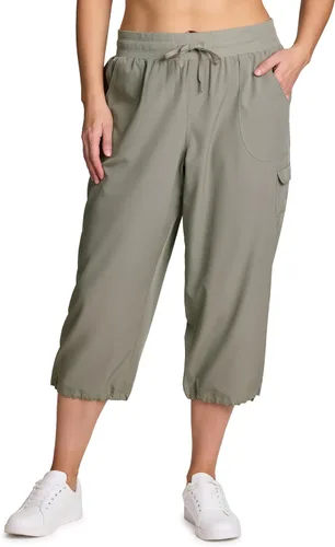 Vista 24 de RBX Active - Pantalón capri para mujer, talla grande, ligero, tejido, con cordón, estilo cargo