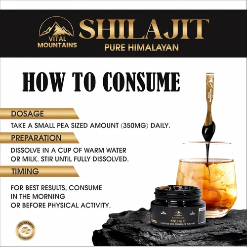 Vista 5 de Resina Shilajit pura del Himalaya para hombres y mujeres, rica en ácido fúlvico con más de 85 minerales traza para fuerza, energía, resistencia