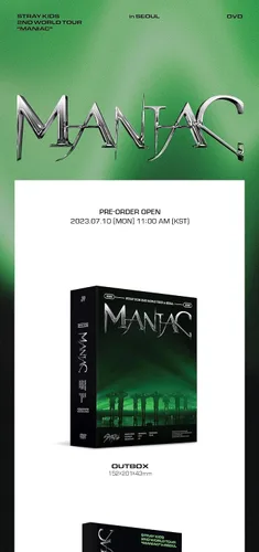 Vista 2 de Stray Kids 2nd World Tour MANIAC en Seúl Contenido+Photobook+Póster plegable en paquete+Tracking Sellado SKZ (Full SET(DVD+Blu-ray))