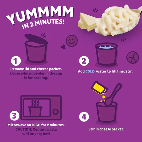 Vista 4 de Annie's Organic White Cheddar Macaroni and Cheese, taza microondable, 2.01 oz (Paquete de 12)