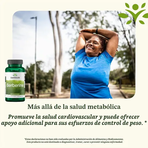 Vista 5 de Swanson Suplemento de berberina - 400 mg cada uno, 60 cápsulas - Berberina HCl con apoyo general para el bienestar