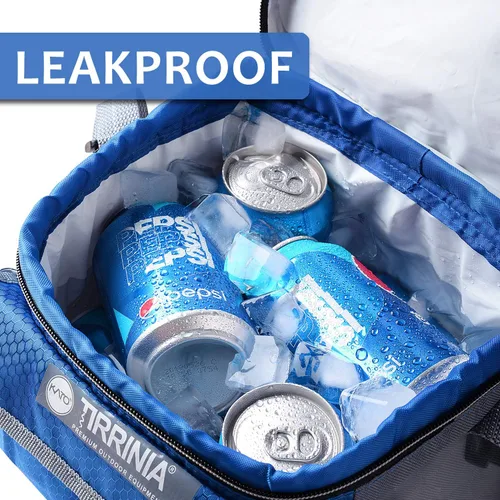 Vista 3 de Tirrinia Lonchera pequeña con aislamiento, a prueba de fugas, reutilizable, expandible para mujeres, hombres y adultos, bolsa enfriadora