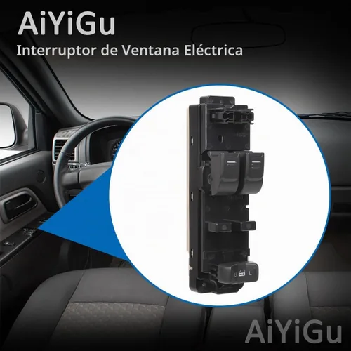 Vista 6 de Interruptor de ventana maestro con botón de control de potencia lateral del conductor compatible con Chevy Colorado GMC Canyon 2004-2012, Isuzu