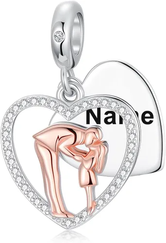 Vista 94 de PROESS Dije para padre, madre e hija, pulsera de plata de ley para pulseras, regalos de cumpleaños, día de San Valentín, para hija, madre, amante