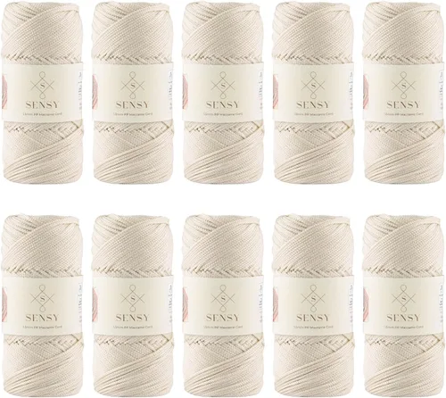 Vista 119 de Sensy Premium Cuerda de Poliéster 1.5mm (0.059 pulgadas) 164 Yardas Cuerda de Polipropileno 100% Cuerda de Macramé 1.5mm Cuerda para Bolsa
