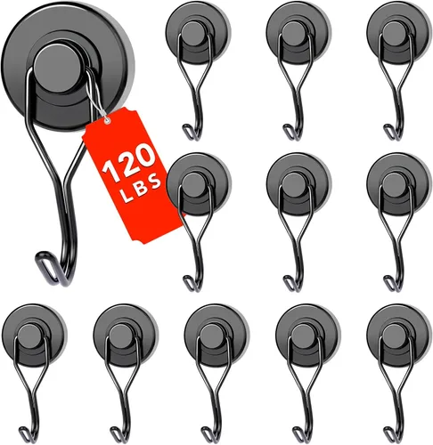 Vista 23 de DIYMAG Ganchos magnéticos, 120 libras resistentes 7P 2026 Cruceros Plateado