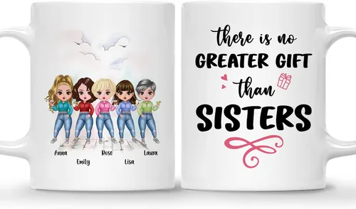 Vista 22 de GOSSBY Taza personalizada (2 Sisters) ¡Aparentemente somos problemas cuando estamos juntos, quién sabía! Taza personalizada para mejor amiga
