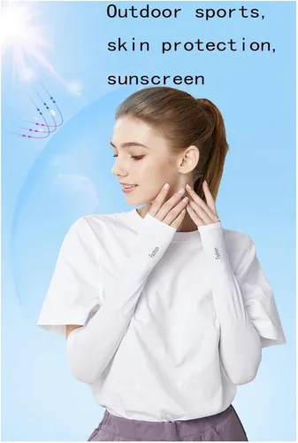 Vista 5 de Mangas de hielo con protección UV para brazos, protector solar, para hombres y mujeres, parasol transpirable, conjunto de brazos al aire libre