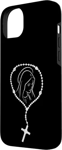Vista 38 de iPhone 16 Rosario Virgen María Dios Jesús Fe Religioso Católico Estuche de Regalo