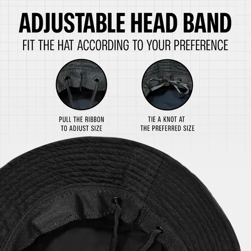 Vista 3 de Sombrero de pescador Rave para mujeres y hombres Lindos sombreros de pescador Sombrero de festival ajustable 50+ protección SPF accesorios rave