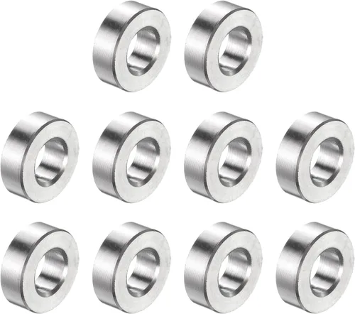 Vista 19 de uxcell 10 piezas de espaciador de acero inoxidable de 3/8" de diámetro interno x 3/4" de diámetro exterior x 1" de longitud, espaciador de rosca