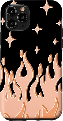 Vista 27 de Funda Gótica Pastel para iPhone 16 con diseño de llama naranja