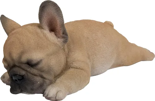Vista 2 de Hi Line 87710-G - Figura de cachorro de bulldog francés durmiendo