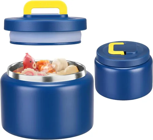 Vista 17 de JXXM Tarro térmico de 8 onzas para alimentos fríos y calientes para niños, recipientes aislados para el almuerzo, tarro de comida caliente, a prueba