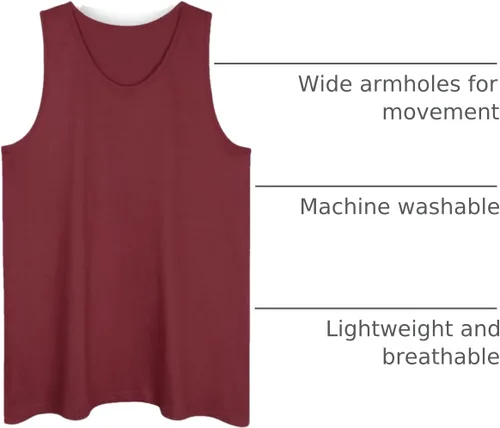 Vista 66 de Allsense Camiseta sin mangas para hombre – Camisa casual ligera
