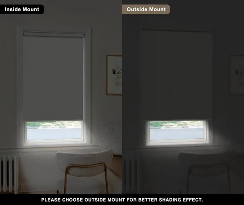 Vista 5 de LazBlinds Persiana enrollable sin cordón, persianas opacas de parada libre para ventanas, aislamiento térmico, protección UV, impermeable, persianas