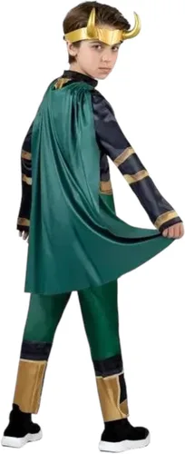Vista 5 de Jazwares Loki - Disfraz de Halloween para niños, con relleno, capa desmontable y tocado 3D