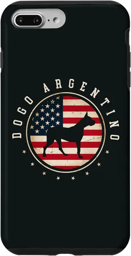 Vista 12 de Funda para iPhone 12 mini Dogo Argentino USA Flag 4 julio para perro mamá papá