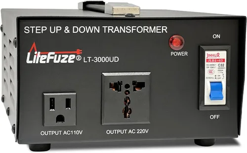 Vista 13 de LiteFuze 750 W Transformador convertidor de voltaje Step Up/Down - 110 V a 220 V / 220 V a 110 V Convertidor de potencia - Cable completamente