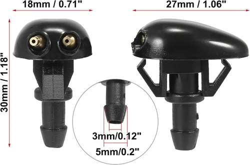 Vista 3 de X AUTOHAUX 4 boquillas de limpiaparabrisas delantero de repuesto para Nissan Xterra 1999-2004 para Nissan Frontier 1998-2004 Reemplaza 28931-3S500
