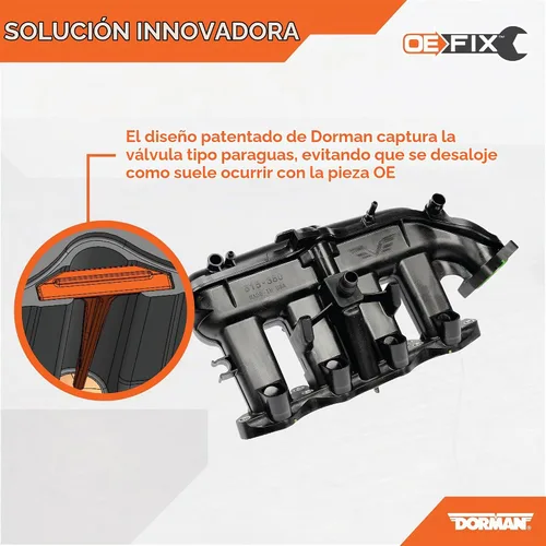 Vista 2 de Dorman 615-380 Colector de admisión patentado de plástico - Incluye juntas compatibles con modelos selectos de Buick/Chevrolet (OE FIX)
