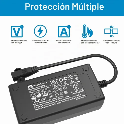 Vista 6 de Fuente de alimentación reclinable, modelo ZB-H290020-A Adaptador universal de CA/CC, 29V 2A Transformador Conector de 2 pines, piezas de repuesto