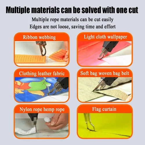 Vista 3 de Electric Hot Knife Cutter, Hand Held Foam Cutting Tool with Straight Blades - 550℃ Temperature Cable Cloth Cutting Machine for Fabric and Rubber，