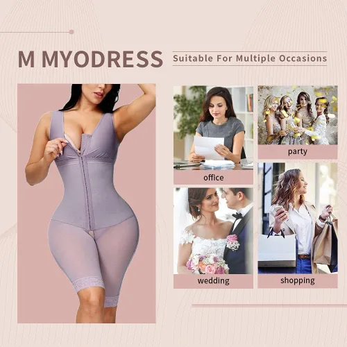 Vista 4 de M MYODRESS Fajas Colombianas - Modeladora de cuerpo completo para mujer