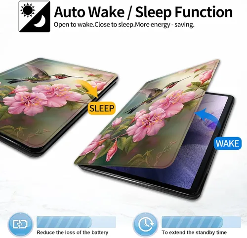 Vista 4 de Funda para Samsung Galaxy Tab A8 de 10.5 pulgadas 2022-360 grados giratoria multiángulo de visión protectora con apagado y encendido automático