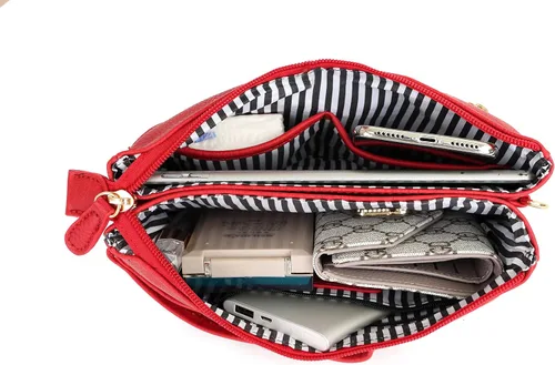 Vista 5 de Solene Bolso bandolera ligero con múltiples compartimentos para mujer