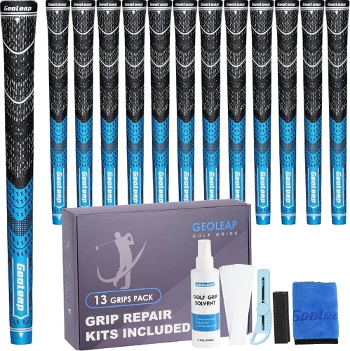 Vista 22 de Geoleap Golf Grips Set of 13- Grips with Tapes and Grips with All Repair Kits for Choice,Hybrid Golf Club Grips All Weather Contral, High Feedback &