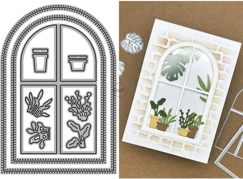 Vista 29 de DzIxY Casas Troqueles de corte de metal para kit de fabricación de tarjetas, troquelados de papel en relieve, plantillas de máquina de álbumes