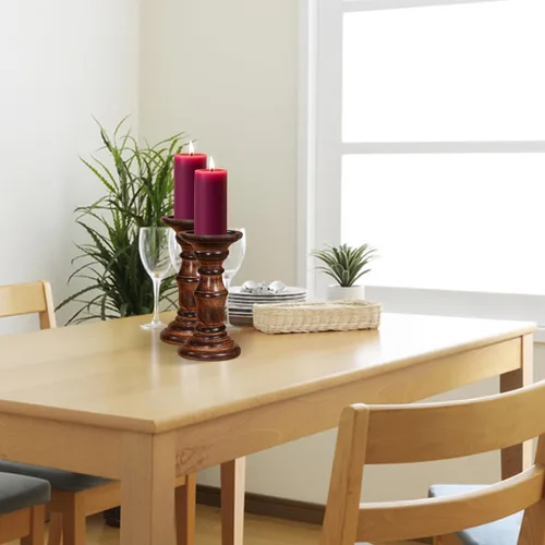 Vista 6 de pilares decorativos de madera para velas