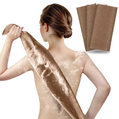 Vista 10 de ARCH&M Toalla Exfoliante, Toalla de Baño Japonesa, Exfoliante Coreano, Exfoliante Corporal de Nailon, Exfoliante de Espalda para Ducha, Alternativa