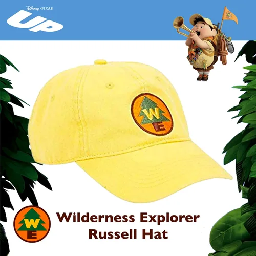 Vista 2 de Concept One Disney Pixar Up Wilderness Explorer - Gorra de béisbol de algodón ajustable con ala curvada color amarillo Amarillo