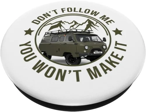 Vista 2 de Buchanka UAZ 452 Off-Road 4x4 Minivan Camping PopSockets intercambiables PopGrip