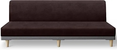 Vista 41 de molasofa - Funda elástica para futón de aspecto de cuero, cubierta para sofá sin brazos, protector de muebles con parte inferior elástica, funda