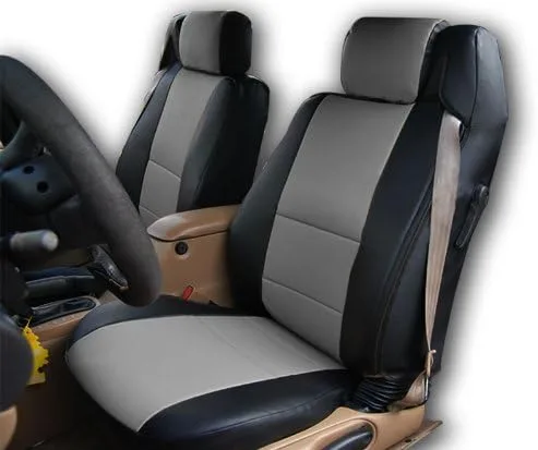 Vista 5 de Iggee Chrysler Sebring 1996 ~ 2000 convertible de cuero artificial Exact Original Fit 2 fundas de asiento delantero – asientos laterales del Beige